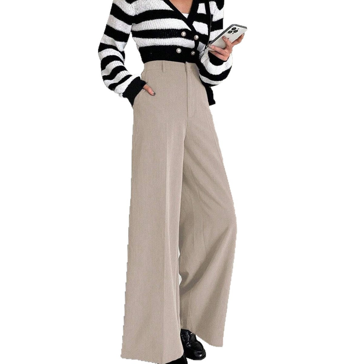 High waisted slimming suit pants