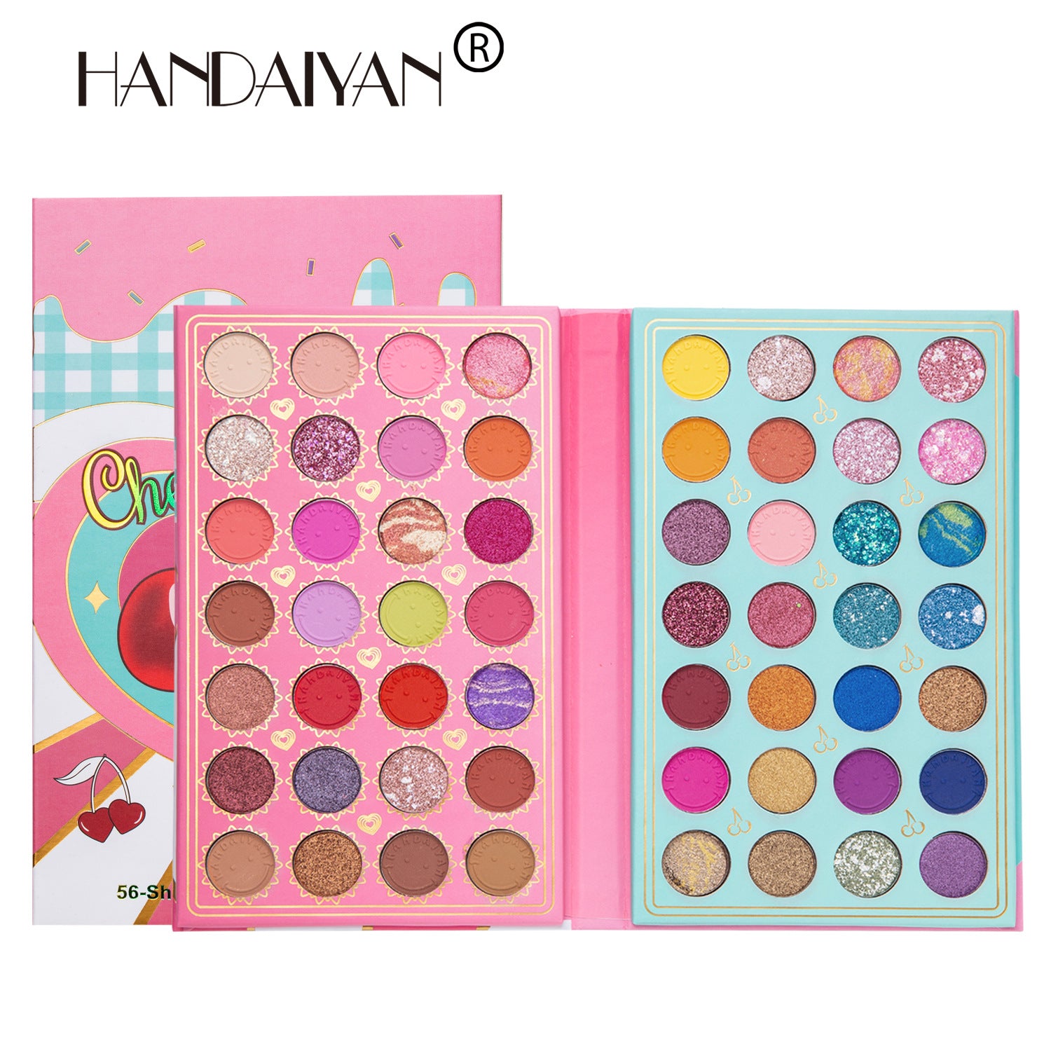 HANDAIYAN 56 Color Makeup Eyeshadow Palette Pearlescent Matte Sequins Eyeshadow Man Show Stage Makeup