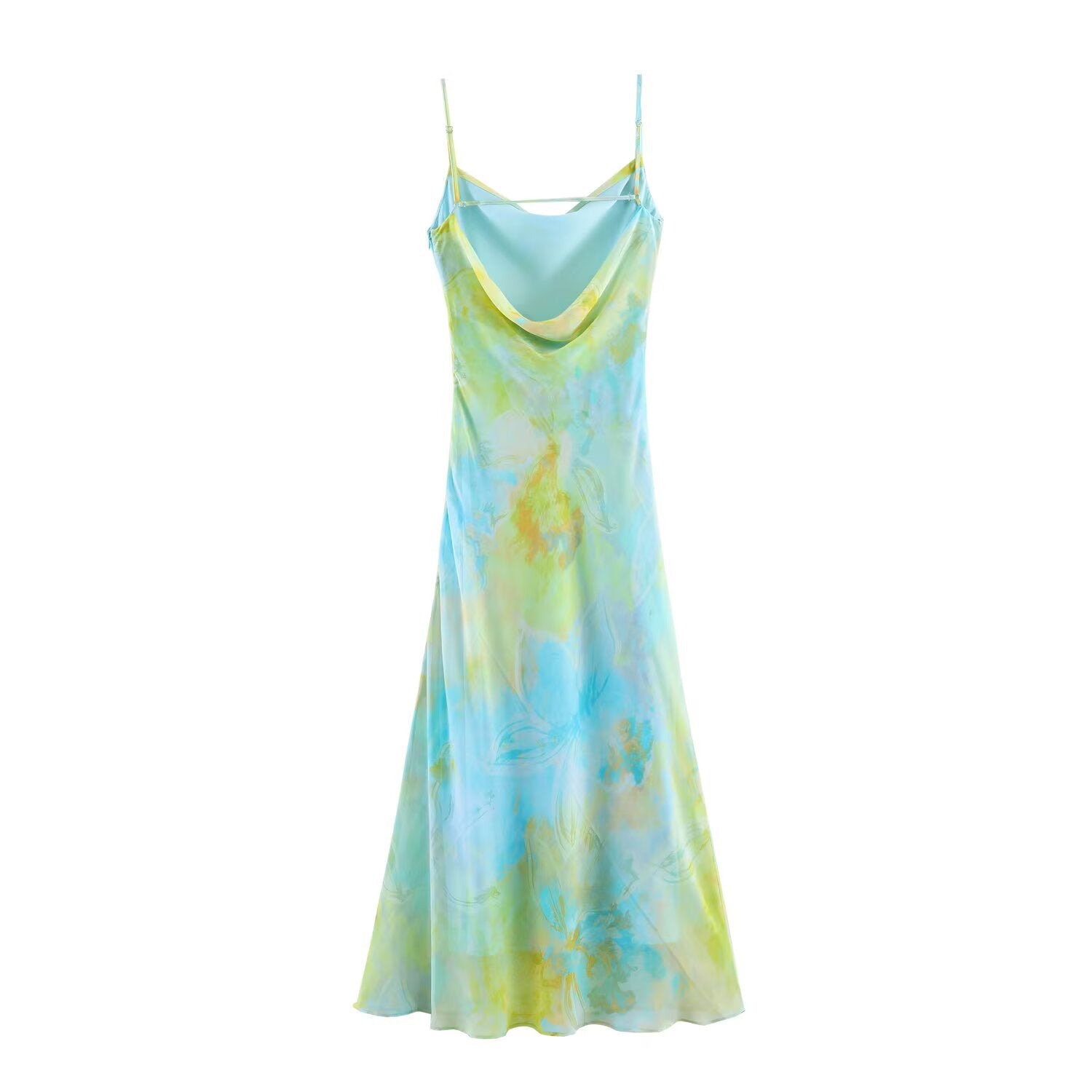 Robe plissée imprimée style vacances femme