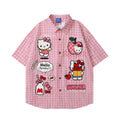 Pink Kitty Embroidered Short Sleeve