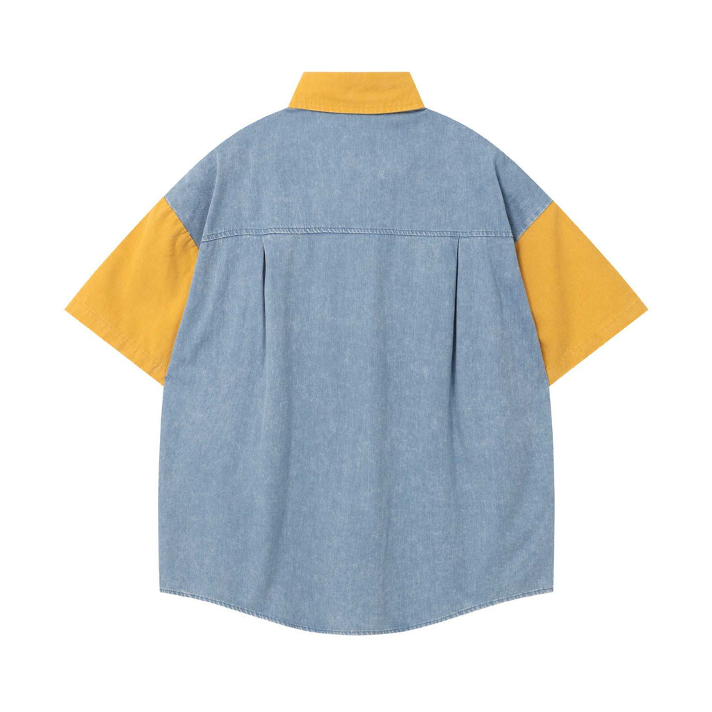 T-shirt manches courtes brodé patch chat femme