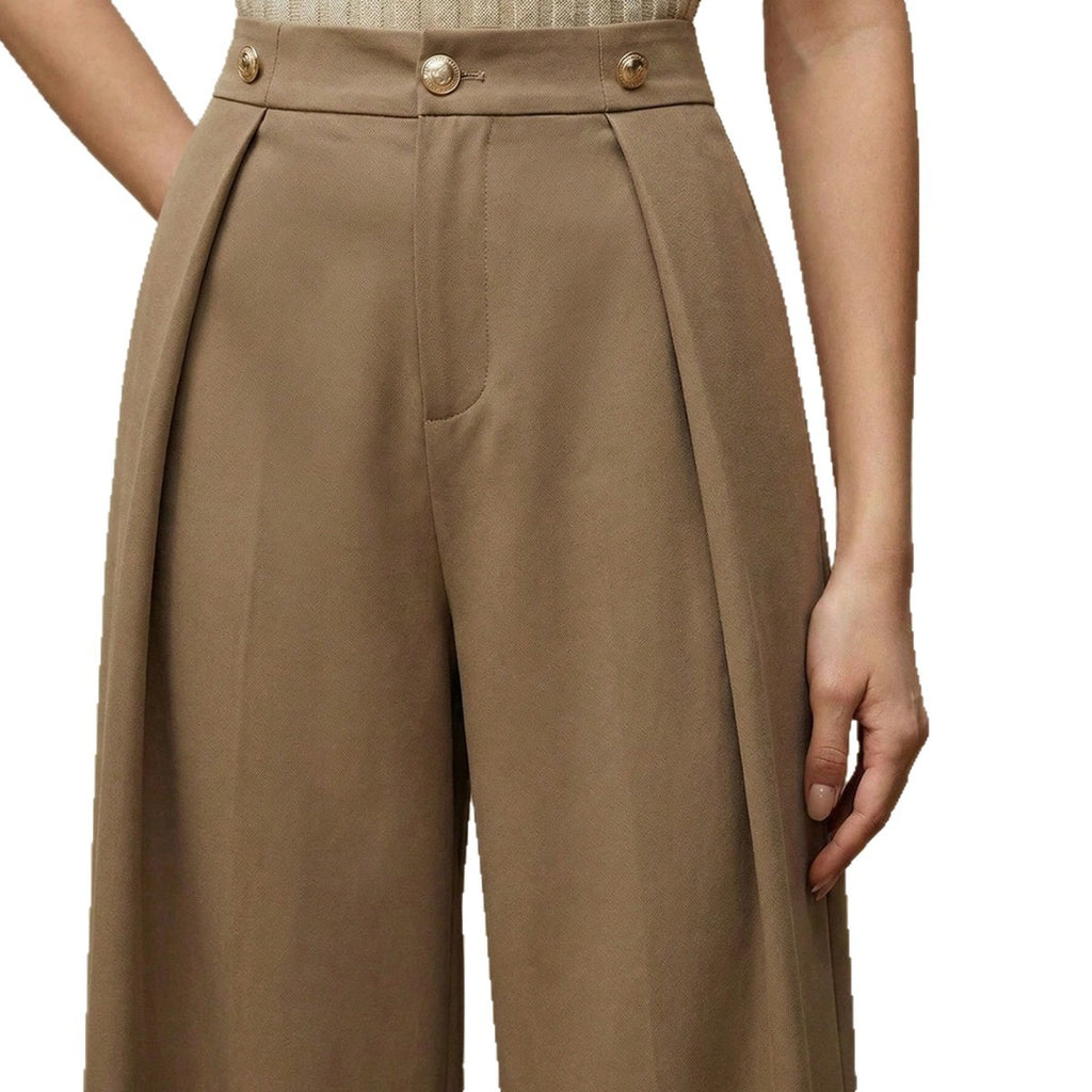 High waisted women's flowing suit pants