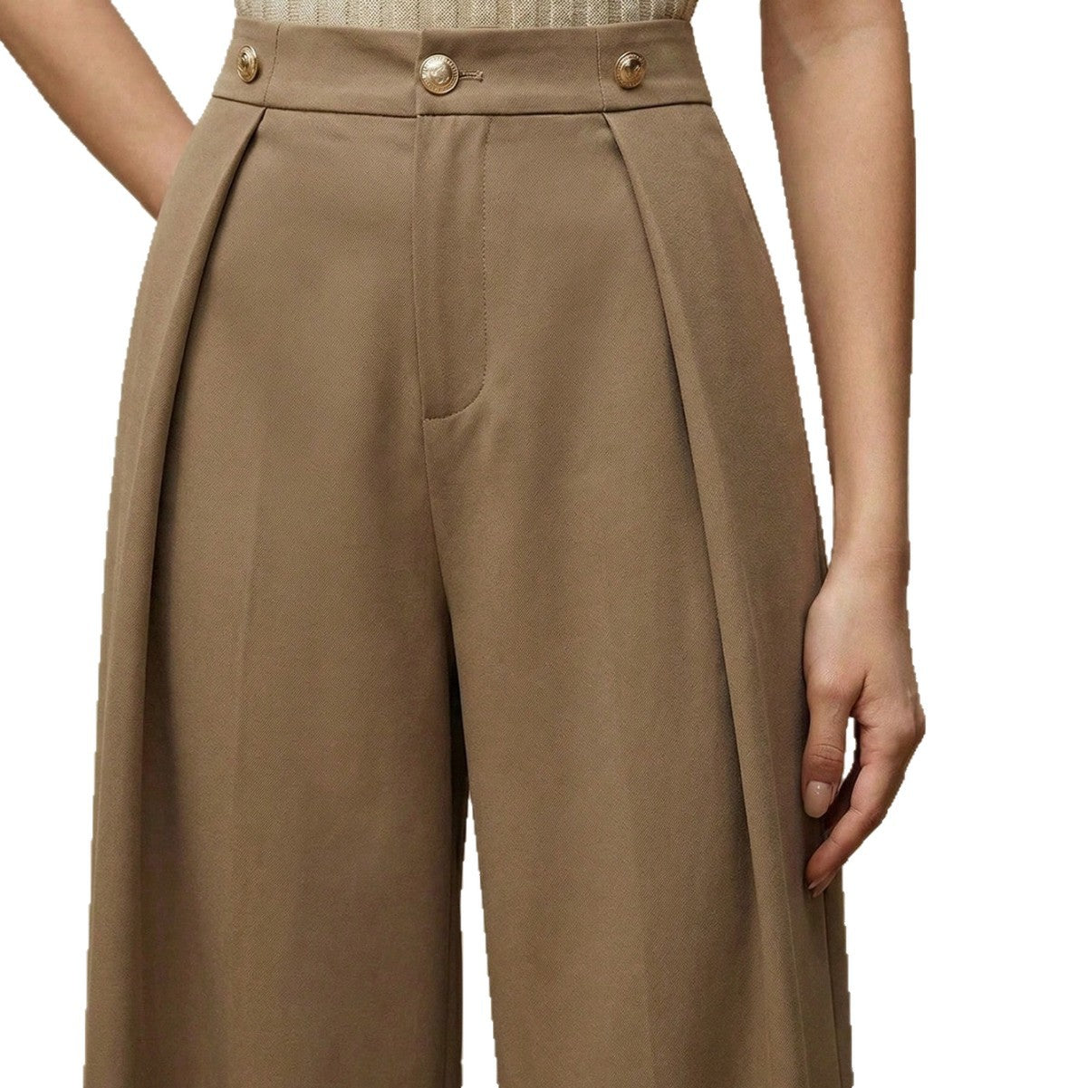 High waisted women's flowing suit pants
