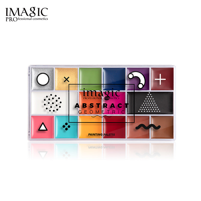 IMAGIC 16 Color Body Painting Silky Waterproof And Sweatproof Christmas Halloween Stage Makeup Makeup Oil Palette