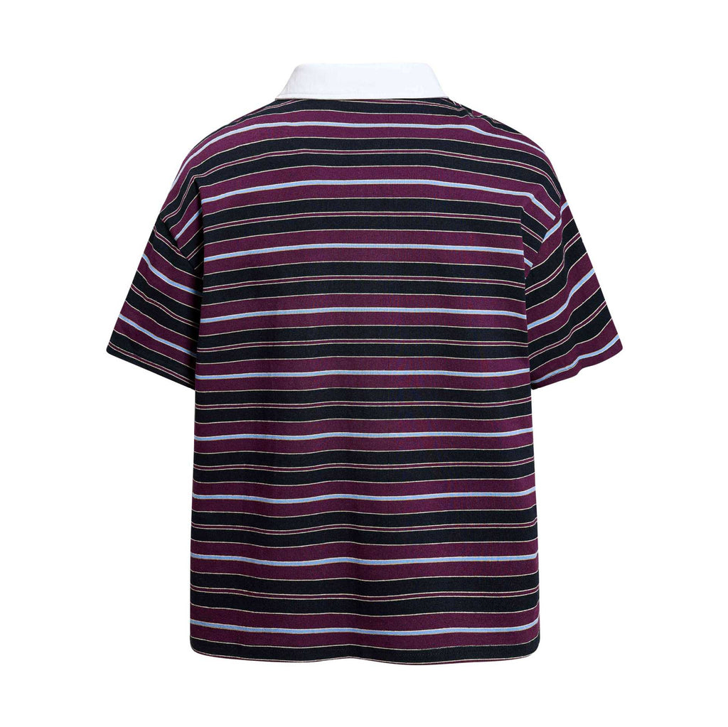 Daisy print striped short sleeved shirt