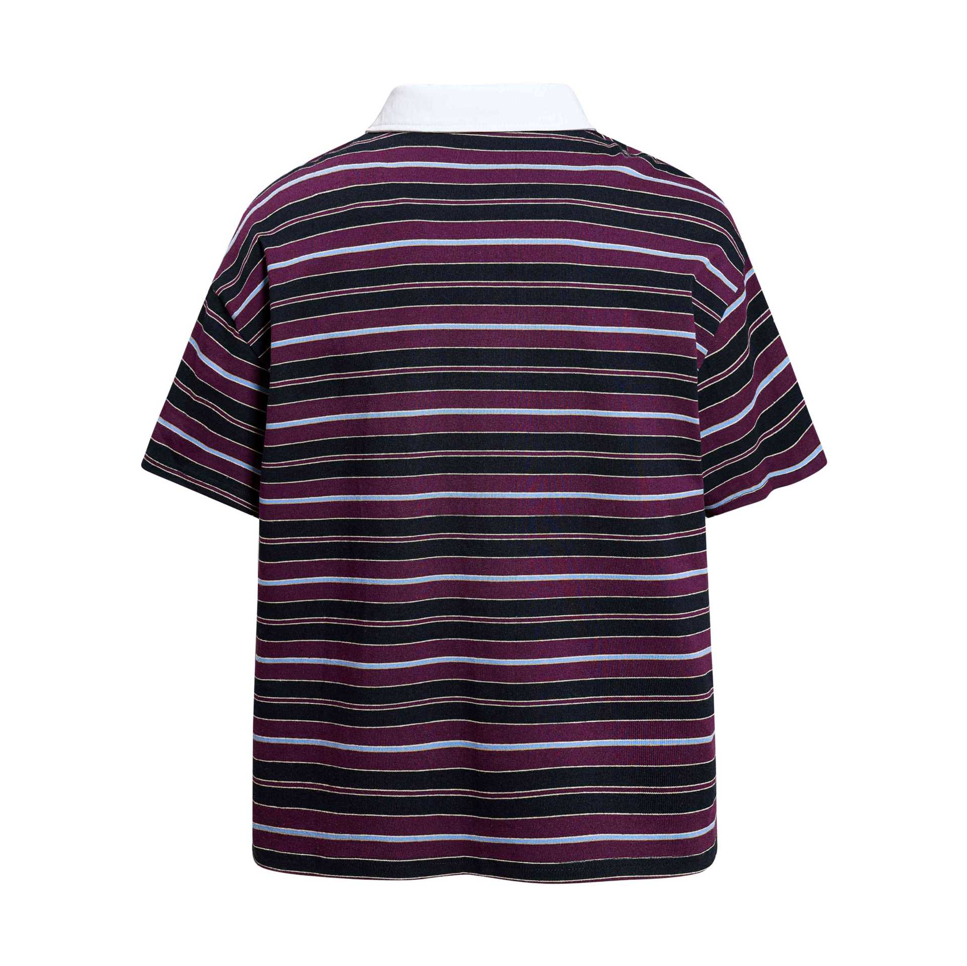 Daisy print striped short sleeved shirt