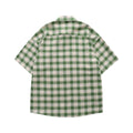 Plaid embroidered short sleeved shirt