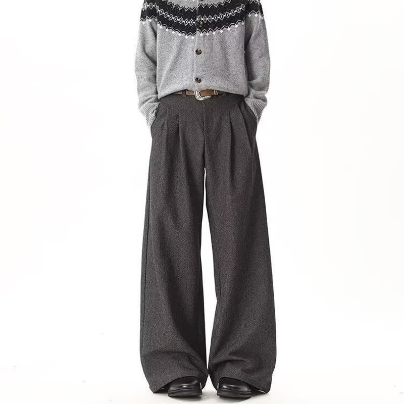 Loose Drape Casual Pants, High Street Wide Leg Pants