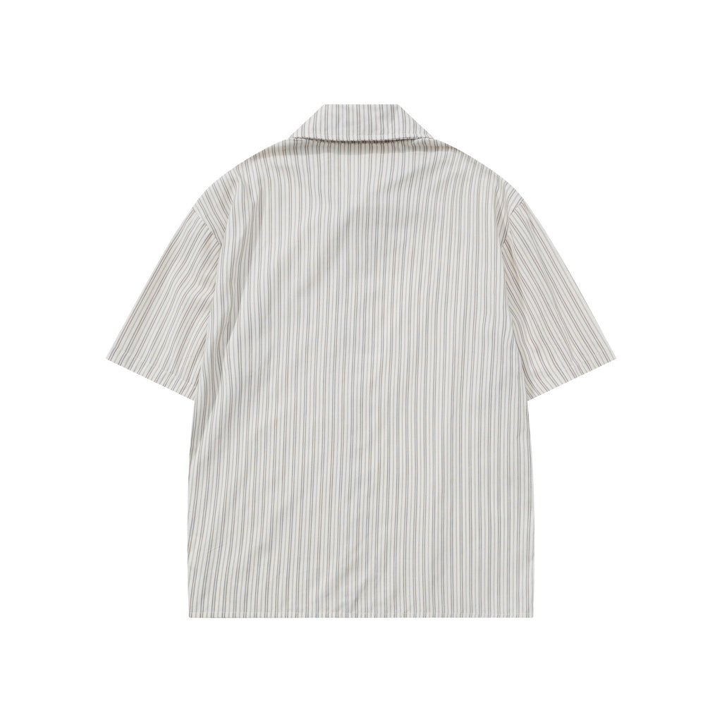 Plaid bow tie embroidered letter short sleeved shirt