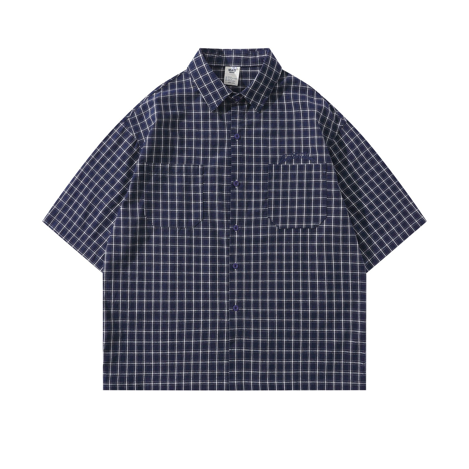 Basic checkered shirt T-shirt