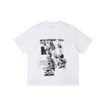 Portrait patchwork printed short sleeved shirt