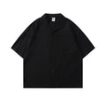 Double pocket solid color shirt T-shirt