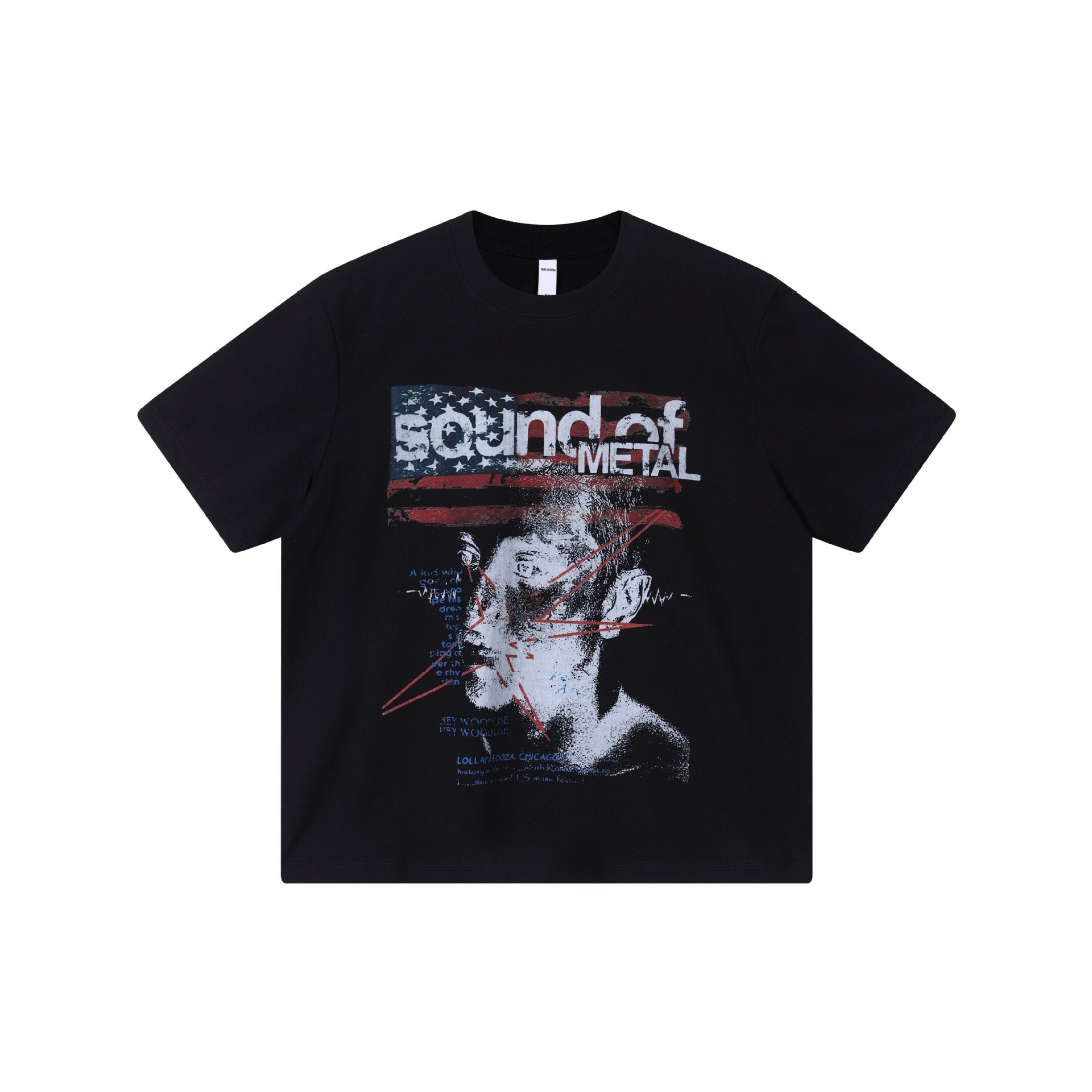 Portrait printed short sleeved shirt