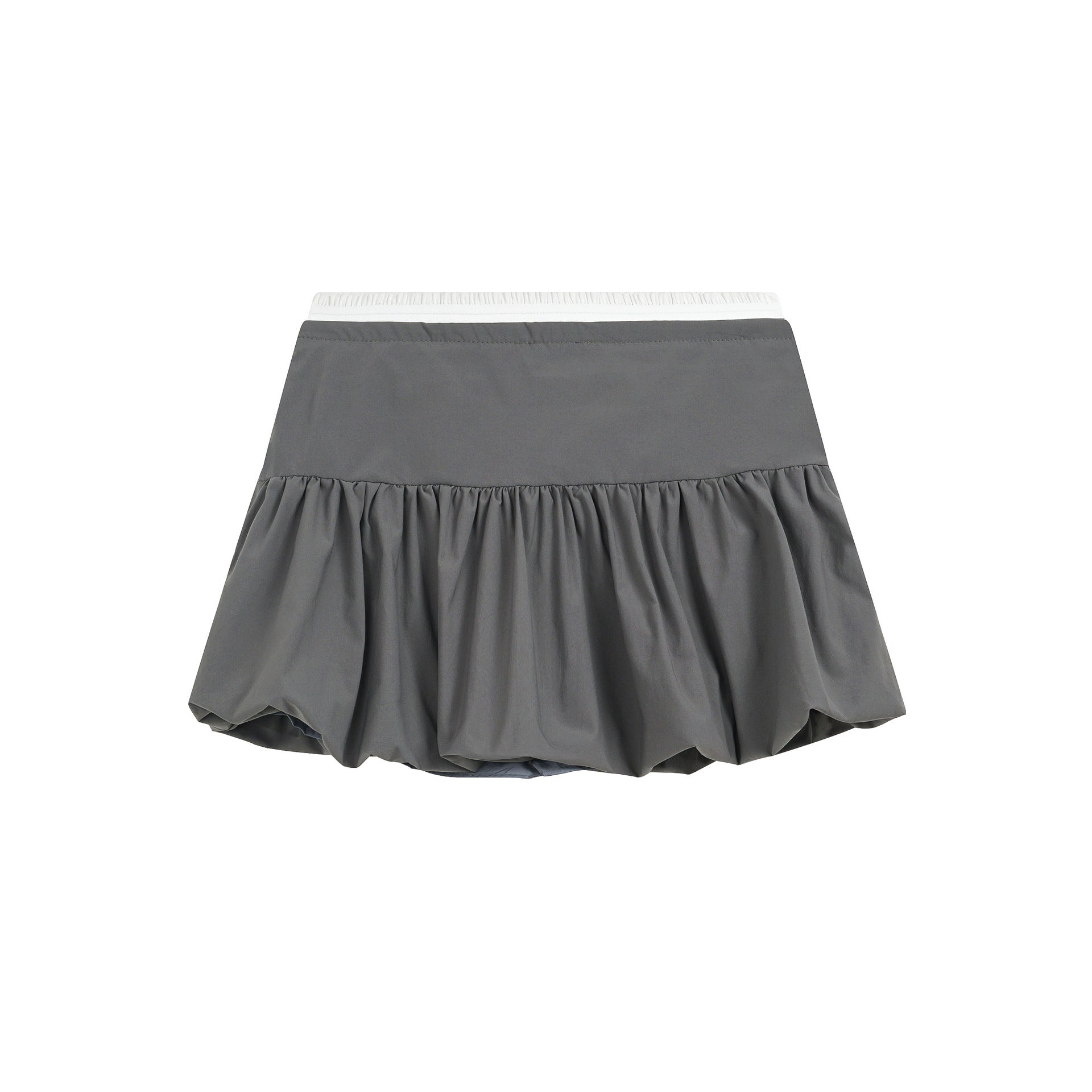 Melange Pleated Mini Skirt Women's High-Waisted Slimming Anti-Flash Skirt