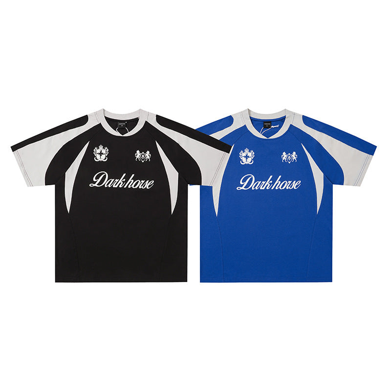 Printed loose fitting men's and women's short sleeves