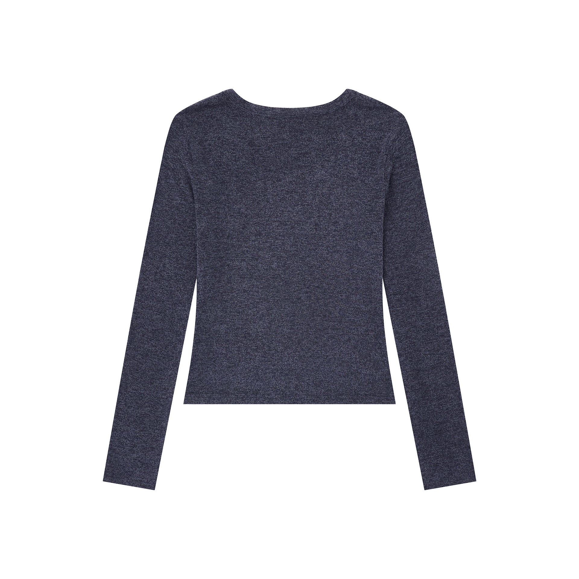 Crop top manches longues clous lettres col U femme