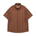 Hollow hook flower short sleeved shirt