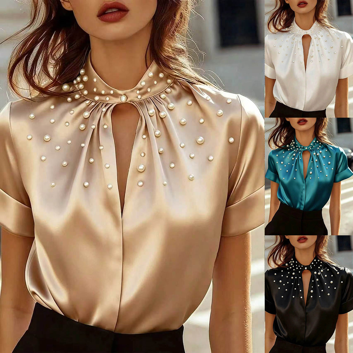 Top manches courtes basique tendance femme