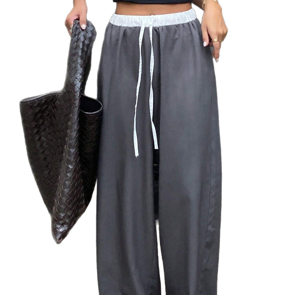 Straight wide-leg pants