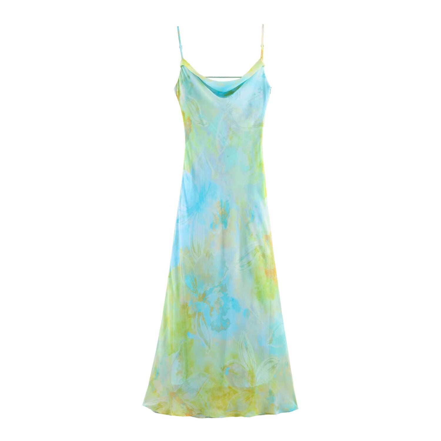 Robe plissée imprimée style vacances femme