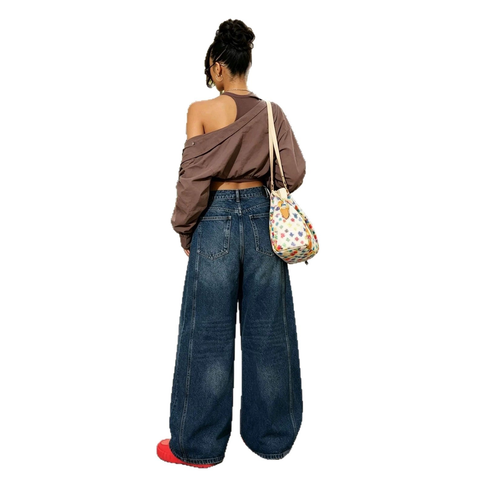 New Retro Irregular Deconstructed Knife-Edge Jeans