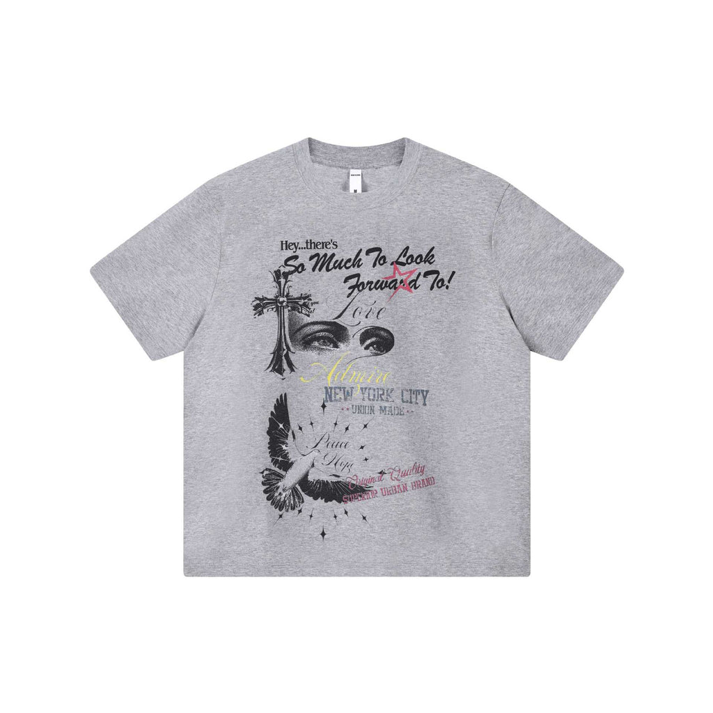 Peace dove print short sleeved shirt