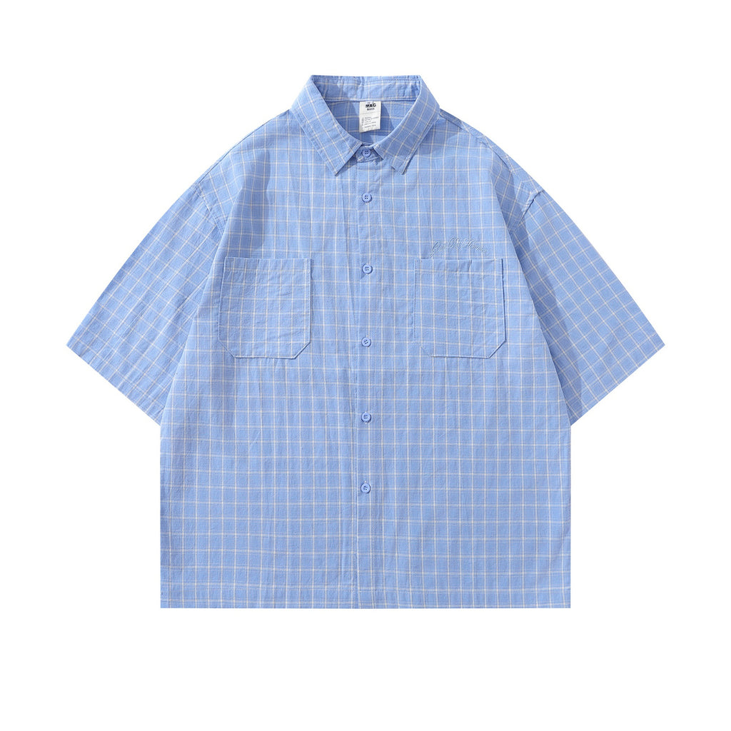 Basic checkered shirt T-shirt