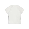 Badge Zipper T-Shirt for Women, Color-Blocking Wide Sleeve Fitted Slim Fit Top
