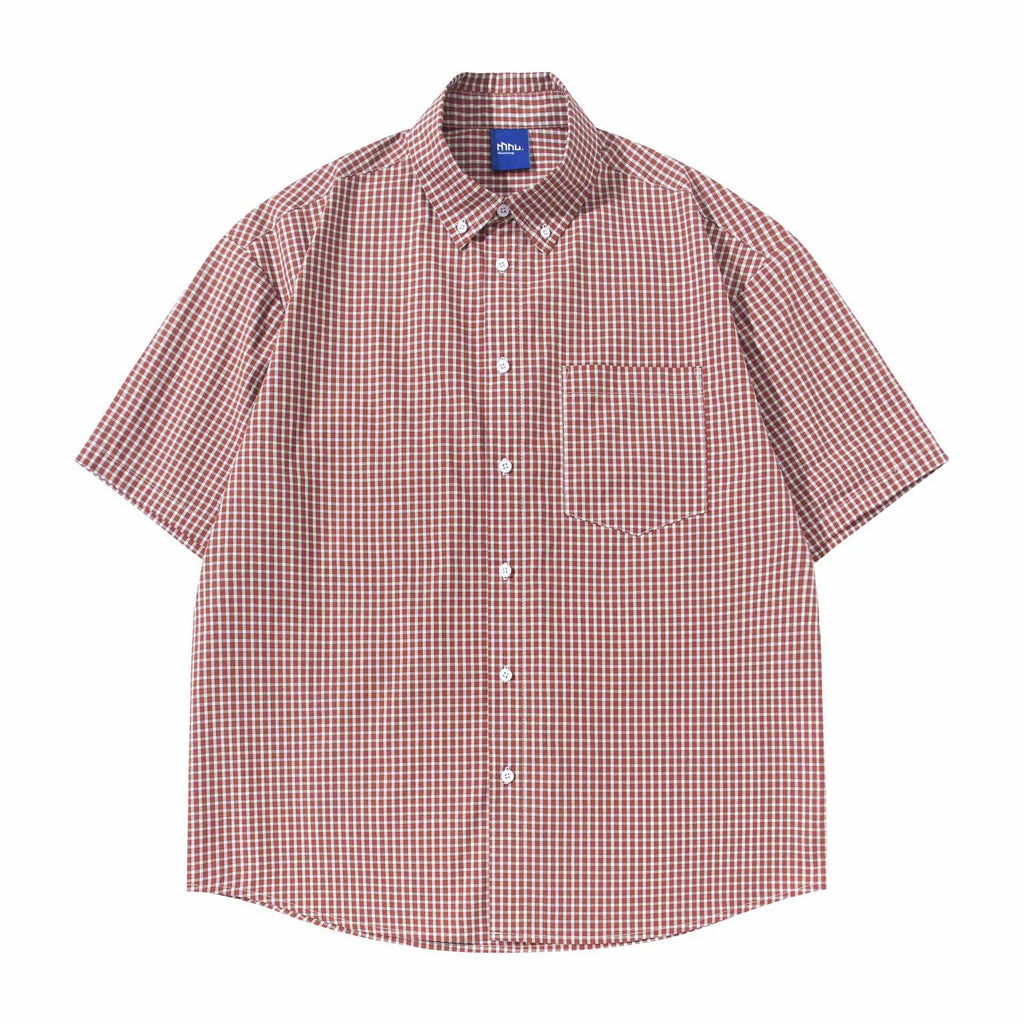 Fine plaid shirt T-shirt