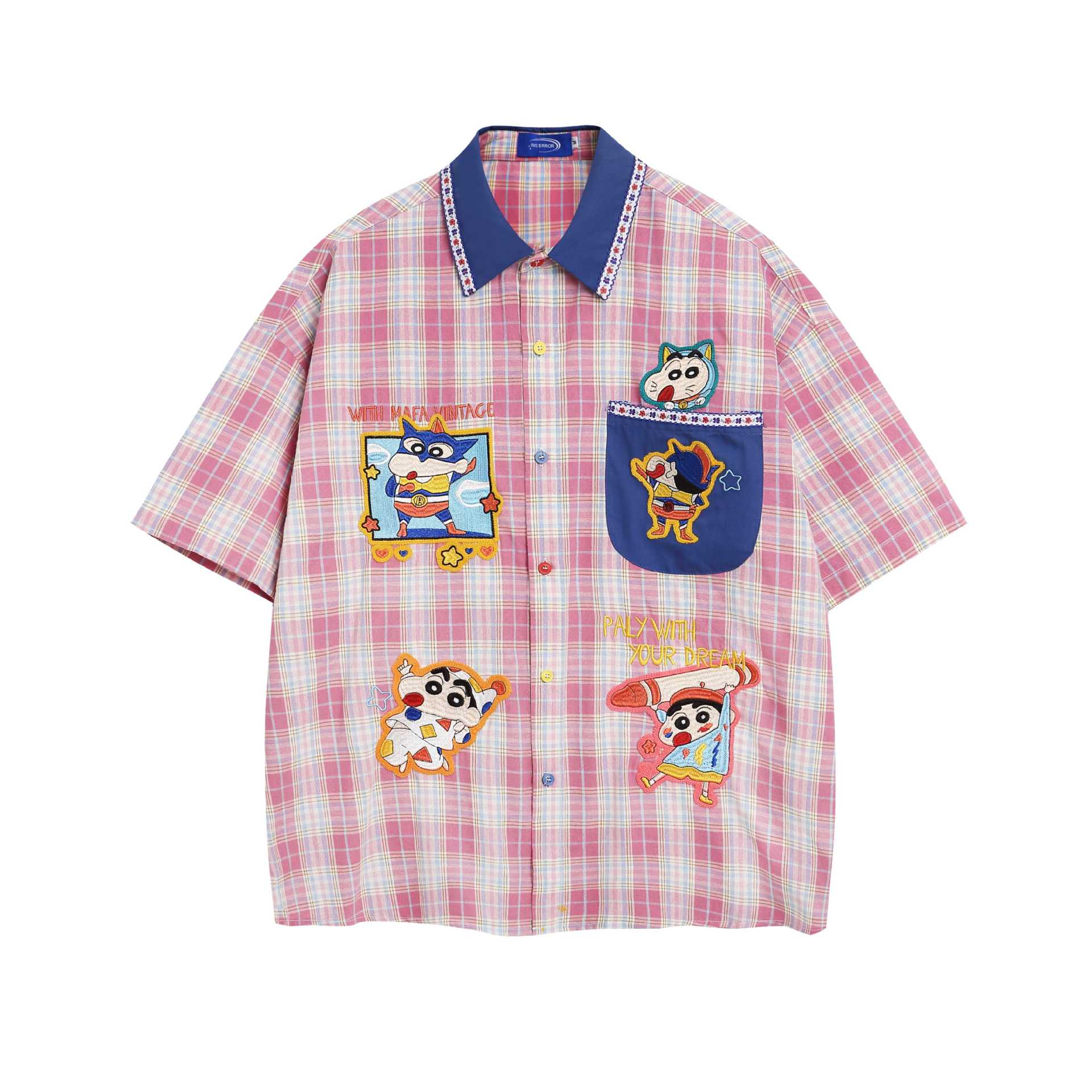 Crayon Shin chan Embroidered Short Sleeve