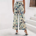 Lace up wide leg pants